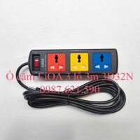 Ổ Cắm LiOA 3 Lỗ 3M 3D32N 3 Chấu Đa Năng Kéo Dài