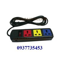 Ổ cắm LiOA 3 lỗ cắm 3 chấu 3D33N (Đen)