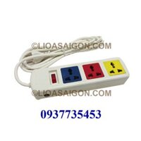 Ổ cắm LiOA 3 lỗ cắm 3 chấu 3D33WN (Trắng)