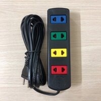 Ổ CẮM LIOA 4 LỖ 2 CHẤU 5M 1000W KHÔNG CÓ CÔNG TẮC MODEL 4TC5-2