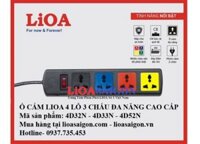 Ổ cắm LiOA 4 lỗ 3 chấu đa năng cao cấp
