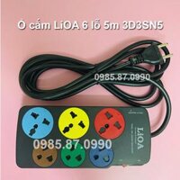 Ổ Cắm LiOA 6 Lỗ 5M 3D3SN5.2 3 Chấu Đa Năng Thế Hệ Mới