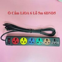 Ổ Cắm LiOA 6 Lỗ 5M 6DND5.2.10 6 Ổ 3 Chấu Thế Hệ Mới