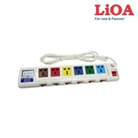 Ổ Cắm Lioa Có Đồng Hồ Vol 6OFSSV2.5-2 | 3300W – 2,5 Mét Dây