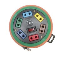 Ổ Cắm LIOA Kiểu Đĩa Bay Cuộn Dây Kín Dây 10 Mét 3 Ổ Đa Năng DB10-2-10A- Hãng chính hãng