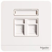 Ổ cắm mạng Cat6 đôi Schneider E8332RJS6_WE_G19