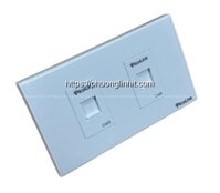 Ổ cắm mạng cat6 và thoại cat3 hãng Picolink (1 Mặt + Nhân mạng RJ45 Cat6 + 1 Nhân thoại RJ11)