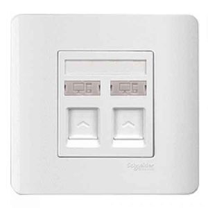 Ổ cắm mạng đôi Schneider Cat6 Zencelo Series E8432RJS_6_G19