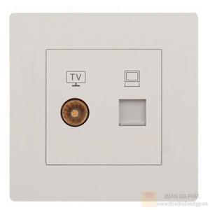 Ổ cắm mạng đơn cat5e + TV WGMT2TVRJ5 Muse Hage