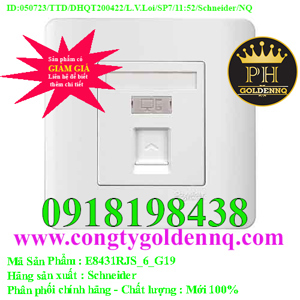 Ổ cắm mạng đơn Schneider Cat6 Zencelo Series E8431RJS_6_G19
