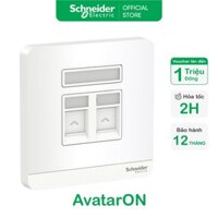 Ổ cắm mạng dòng AvatarOn 1.5A - Vàng/ Trắng - 2 gang - Schneider Electric - E8332RJS6_WE_G19 E8332RJS6_WG_G19 - Tài Oanh
