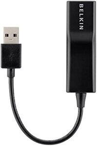 Ổ cắm mạng Ethernet Belkin USB 2.0 (F4U047bt), màu đen