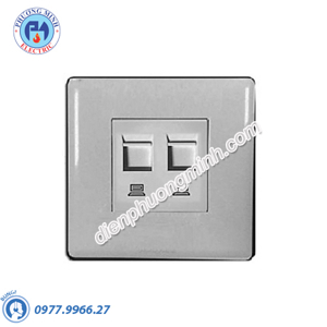 Ổ cắm mạng LAN 2 cổng Cat.5e HONEYWELL P63555SLT
