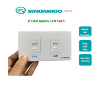 Ổ cắm mạng Lan RJ45 cat5 Cat6 âm tường - Hàng chính hãng - 2 Lan cat5  Mặt