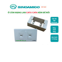 Ổ cắm mạng Lan RJ45 cat5 Cat6 âm tường - Hàng chính hãng - 2 ổ cắm mạng  mặtđế