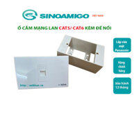 Ổ cắm mạng Lan RJ45 cat5 Cat6 âm tường - Hàng chính hãng - 1 ổ cắm mạng cat6  mặtđế