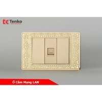 Ổ Cắm Mạng LAN (RJ45) Cho Tivi và Máy Tính Âm Tường Mặt Hoa Văn Tân Cổ Điển TK-C8-073