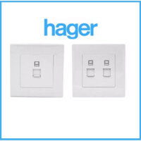 Ổ cắm mạng RJ45 (1 mô-đun) Cat 6e -WXET1RJ6-Hiệu Hager Stylea