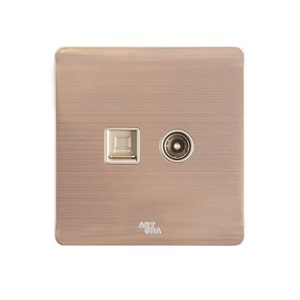 Ổ cắm mạng + Tivi Artdna A66-E0203