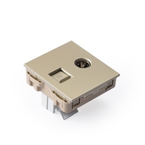 Ổ cắm mạng + tivi Artdna A77-E0203