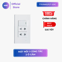 Ổ cắm mặt nổi 1 công tắc, 2 ổ cắm MN3/1CT-2OC