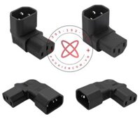 Ổ Cắm nguồn C14-C13 IEC320 đầu đực-cái bẻ góc Uốn Cong Lên / Xuống / Trái / Phải