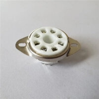 Ổ cắm ống gốm GZC8-Y-3 GZC8-Y-3-G Ổ cắm điện tử mạ bạc cho KT88 6550 EL34 274b