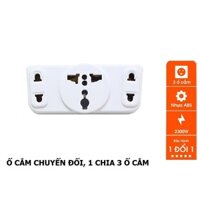 Ổ Cắm – Phích Cắm Điện Chia 3 Ổ – Chuyển Đổi Từ 2 Chấu Sang 3 Chấu, Tiện Dụng Trong Gia Đình, 2000W, TakyShop 8605