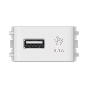 Ổ cắm sạc USB 2.1A đơn Concept Schneider 3031USB_WE