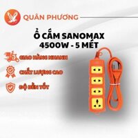 Ổ Cắm SANOMAX Công Suất Lớn 4 Lỗ 4500W Dây 5m - Chịu Tải Cao, An Toàn, Bền Bỉ