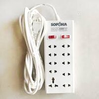 Ổ cắm Sopoka 2200w chịu tải 10 ổ + 2 công tắc