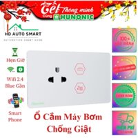 Ổ Cắm Thông Minh Chống Giật Máy Bơm HUNONIC, Kết nối Wifi Cấp Điện Một Chiều lên Phao Bóng
