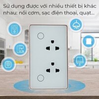 Ổ cắm thông minh đôi âm tường ZIGBEE TUYA