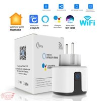 Ổ Cắm Thông Minh Homekit 16A Kết Nối WiFi Chuẩn EU Hỗ Trợ Google Alice SmartThings Siri Alexa