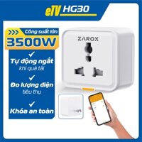 Ổ cắm thông minh wifi hẹn giờ tắt mở ZAROX SW09 đo điện năng tiêu thụ và tự ngắt khi quá tải