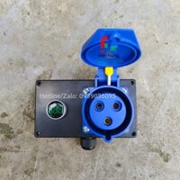 Ổ cắm tiếp địa | Ổ cắm điện công nghiệp 32A IP44 + ĐÈN BÁO | sử dụng sạc xe điện VINFAST tại nhà SẠC NHANH 7KW