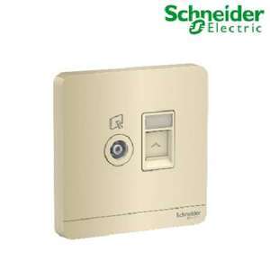 Ổ cắm TV và ổ cắm mạng cat5e Schneider E8332TVRJS5_WD