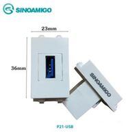 ổ Cắm USB 3.0 dữ liệu âm tường sinoamigo mã P21-USB data chinh hãng