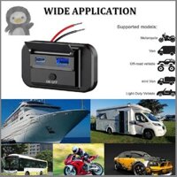 Ổ cắm USB sạc nhanh kép 3.0 và PD RV, Ổ cắm có công tắc nguồn Ổ cắm USB Phụ kiện Ổ cắm chống nước
