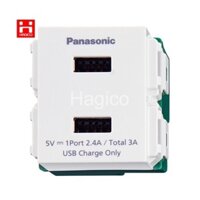 Ổ cắm USB sac Panasonic 5V - 3A - WEF11821W hàng Wide