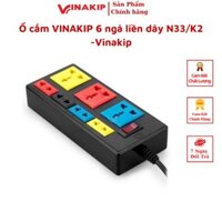 Ổ cắm VINAKIP 7 ngả liền dây N34