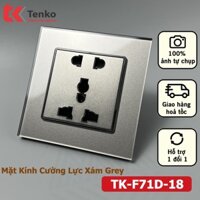 Ổ Cắm Vuông Âm Tường Mặt Kính Cường Lực Cao Cấp Chống Xước, Chống Bụi TENKO