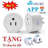 Ổ cắm wifi hẹn giờ bật tắt App Smart life hoặc Tuya 10A TẶNG KÈM Adaptor cong tac hen gio o cam hen gio thong minh