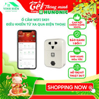 Ổ cắm wifi SKO1 HUNONIC Việt Nam bảo hành 1 năm.Điều khiển từ xa qua điện thoại CÔNG SUẤT 4000W