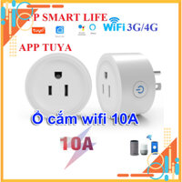 Ổ Cắm Wifi Tuya Thông Minh Wifi 10A/2500W - Điều Khiển Từ Xa bằng App Tuya/Smart Life - Hẹn Giờ Tiết Kiệm Điện