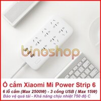 Ổ cắm Xiaomi Mi Power Strip 6 - 3 cổng sạc USB - Ổ cắm điện Xiaomi Mi Power Strip 6 cổng, 3 USB