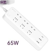 Ổ cắm Xiaomi Mi Power Strip 6 cổng 3 USB/Ổ cắm 6 cổng 65w Xiaomi Zmi CXP01 Power Strip 65w