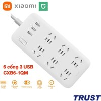 Ổ cắm Xiaomi Mijia Power Strip 6 cổng 3 USB CXB6-1QM- BẢO HÀNH 12 THÁNG