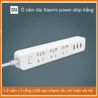 Ổ cắm Xiaomi power trắng 3USB 1.8M - Ổ điện Xiaomi Mi Power Strip Vinachi Trắng 3 Cổng USB Dây Dài 1,8m