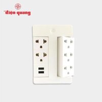 Ổ cắm Xoay Thông Minh Điện Quang Apollo ĐQ SPS1.1 05 USB WiFi Kiểu ổ cắm xoay, 5 lỗ 3 chấu, 2 lỗ USB, sử dụng Wifi